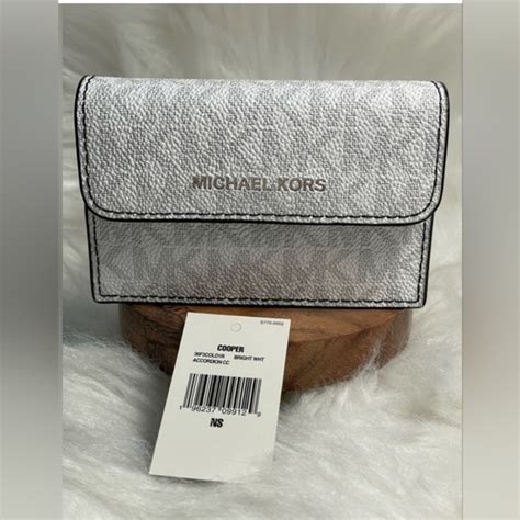 michael kors white card holder|michael kors accordian card case.